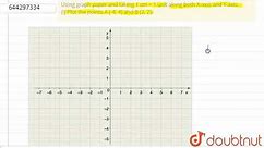Using graph paper and taking 1 cm = 1 unit along both X-axis and Y-axis. (i) Plot the points A (...