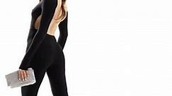 ASOS DESIGN open back soft flare jumpsuit in black | ASOS