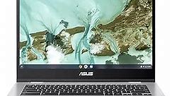 ASUS Chromebook CX1, 14" Full HD NanoEdge Display, Intel Celeron N3350 Processor, 64GB eMMC Storage, 4GB RAM, Chrome OS, Transparent Silver, CX1400CNA-AS44F
