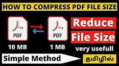 How To Reduce Pdf File Size Without Losing Quality | How To Compress Pdf File Size 10Mb To 1Mb