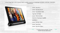 Lenovo Yoga Tab 3 - HD 8" Android Tablet Computer (Qualcomm Snapdragon APQ8009, 2GB RAM, 16GB SSD) ZA090094US
