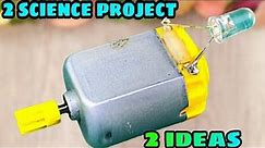 2 diy amazing science project / rocket & battery & dc motor project