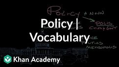 Policy | Vocabulary | Khan Academy