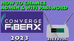HOW TO CHANGE ADMIN AND Wi-Fi PASSWORD CONVERGE ZTE F670L (2023)
