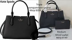 KATE SPADE New York Triple compartment satchel & Medium Bifold wallet