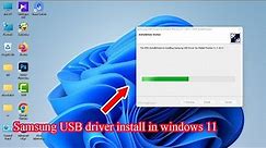 How to install Samsung USB drive in windows 11