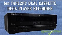 ion TAPE2PC CASSETTE TO PC CONVERSION SYSTEM DUAL CASSETTE DECK AUDIO PLAYER AND RECORDER