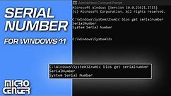 How to Find Your Computer's Serial Number from Windows 11 | Micro Center Tech Support