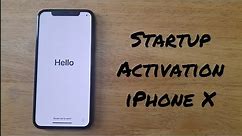 iPhone X startup/activation
