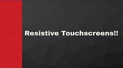Touch screen! How do Resistive touch screen work?