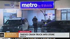 Burglars smash truck into T-Mobile store in South L.A.