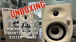 Pioneer DJ DM-40D-W 4-inch Active Monitor Speaker - Desktop Monitor System - White | UNBOXING