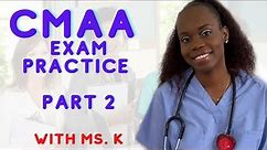CMAA Exam Practice Pt 2 | Certified Medical Administrative Assistant Review | CMAA Study Guide
