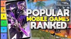 Ranking Most Popular Mobile Games in the app store