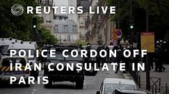 LIVE: Police cordon off Iran consulate in Paris