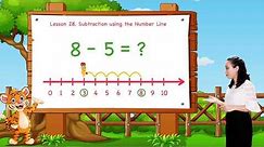 Math For Kids | Lesson 28. Subtraction Using the Number Line | Kindergarten | Grade K