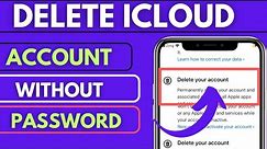 How To Delete ICloud Account Without Password On IPhone|Icloud Account Kaisa Delete Karn Permanently