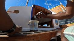 Sailing yacht restoration final steps: Exterior Varnish And Paint.