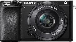 Sony Alpha A6100 Mirrorless Camera with 16-50mm Zoom Lens, Black (ILCE6100L/B)