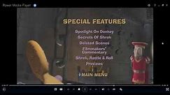 Shrek Anniversary Edition 2010 DVD (UPHE reprint 2018) Menu walkthrough reversed