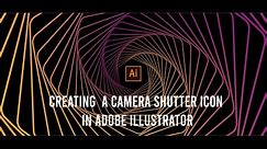Creating a Camera Shutter Icon in Adobe Illustrator #adobeillustrator #creativeprocess #digitalart