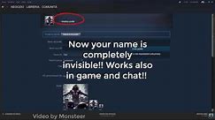 How to get INVISIBLE NAME on steam!!