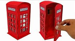 How To Make a Telephone Box With Cardboard | DIY Telephone Booth London UK Like a Real One