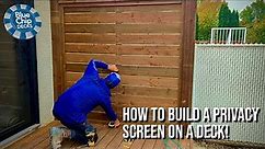 How To Build A Wood Privacy Screen On A Deck!
