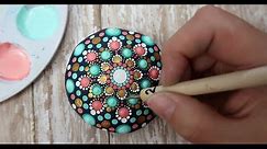 How To Paint Dot Mandalas VERY BEGINNERS STONE Handmade stone Step by Step Tutorial