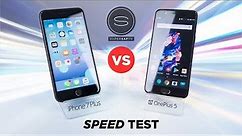 OnePlus 5 vs iPhone 7 Plus SPEED Test