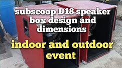 subscoop speaker box design and dimensions