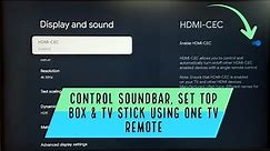 SANSUI Smart Google TV : How to Control TV, Soundbar and Set-Top Box using One TV Remote Control