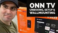 Onn TV & Wall Mount unboxing, setup, install and review