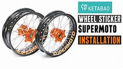 17 inch Supermoto Motorcycles Wheel Inner Rim Stickers