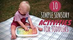 10 Simple Sensory Activities for Toddlers | DIY Baby Entertainment
