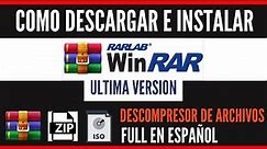 Como instalar WinRAR PARA SIEMPRE | 32 & 64 BITS | FULL EN ESPAÑOL | GRATIS 2023