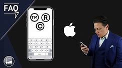 How To Type and Insert Trademark TM, Registered (R) and Copyright (C) Symbols on iPhone / iPad IOS