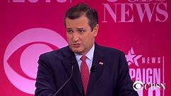After getting into it with Marco Rubio and Jeb Bush, Donald Trump and Ted Cruz set their sights on eatch other, with Cruz bashing Trump for flip-flopping and Trump calling Cruz a liar
