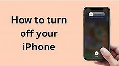How to turn off your iPhone 14 | 13 | 12 | 11 | XS | X (iOS 16)