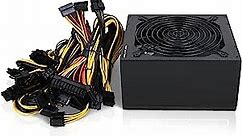 2000W Mining Power Supply for BTC ETH, BITEO PC Power Supplies for Gaming with Auto-Thermally Controlled Fan