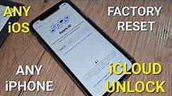 Factory Reset with New Method and iCloud Locked to Owner Unlock/Remove/Bypass Any iPhone iOS✔️