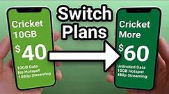 How To Switch Plans on Cricket Wireless