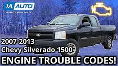 Top Check Engine Trouble Codes 2007-2013 Chevy Silverado 1500 Truck