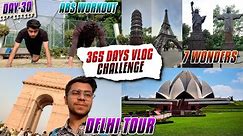 Abs workout and Delhi tour | Daily Workout challenge | Muscle editor subho #absworkout #delhitour