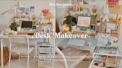 Aesthetic Desk Makeover | IKEA haul, stationery organization, Pinterest & Korean-inspired 🌷✨