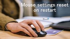 Mouse Settings or Properties reset on restart [Fixed]