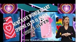 Women Love Heart Cases of Stylish iPhone 12 Pro to iPhone 15 Pro Cases for Women Heart love Cases!
