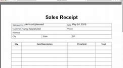 How to Write an Itemized Sales Receipt Form