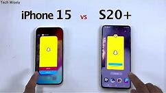 iPhone 15 vs SAMSUNG S20 Plus - Speed Test