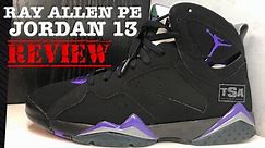 Air Jordan 7 Ray Allen PE Black Purple Bucks Retro Sneaker Detailed Review
